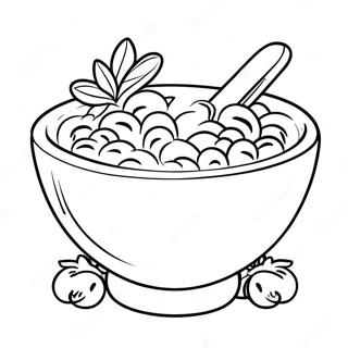 Klassische Schüssel mit Müsli Ausmalbild | Müsli Schüssel Ausmalbild
