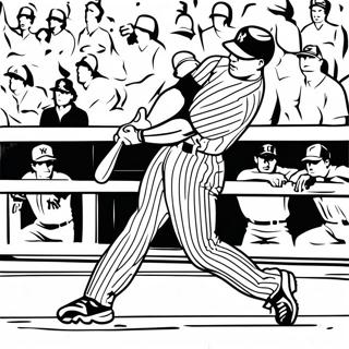 Aaron Judge beim Home Run Ausmalbild | Aaron Judge Ausmalbild