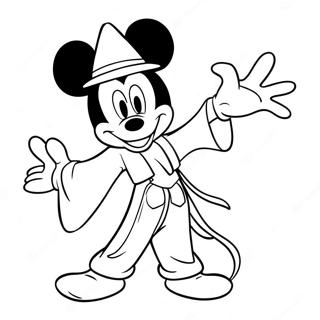 Zauberer Mickey Ausmalbild | Zauberer Mickey Ausmalbild