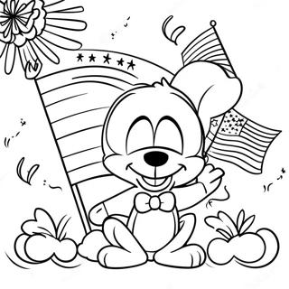 Disney 4. Juli Feier Ausmalbild | Disney 4. Juli Ausmalbild