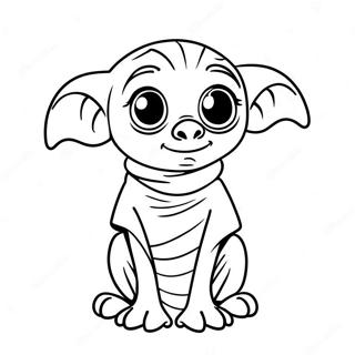 Dobby mit Socken Ausmalbild | Dobby Ausmalbild
