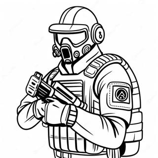 Rainbow Six Siege Operator Ausmalbild | Rainbow Six Siege Ausmalbild