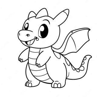 Niedliches Dragoran fliegend Ausmalbild | Dragoran Ausmalbild