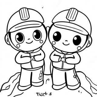 Tuttle Twins Abenteuer Malvorlage | Tuttle Zwillinge Ausmalbild