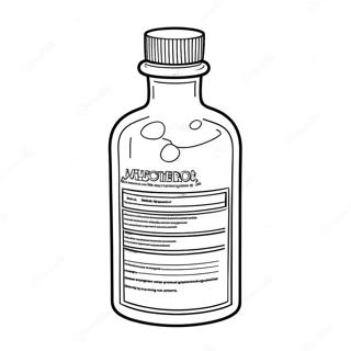 Bunte Rezeptflasche Ausmalbild | Drogen Ausmalbild