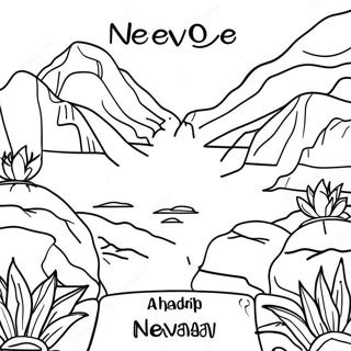 Umriss des Bundesstaates Nevada Ausmalbild | Nevada Ausmalbild