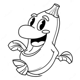 Lustiger Fortnite-Banane Charakter Ausmalbild | Fortnite Banane Ausmalbild