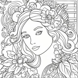 Bunte Seiten Cover Ausmalbild | Seiten Cover Ausmalbild