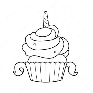 Einhorn-Cupcake Ausmalbild | Einhorn Cupcake Ausmalbild