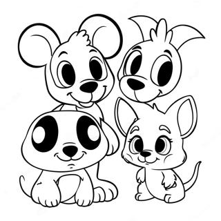 Niedliche Disney Tierfreunde Ausmalbild | Disney Tiere Ausmalbild