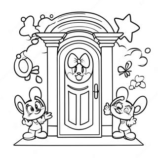 Ausmalbild von Disney Doorables | Disney Türchen Ausmalbild