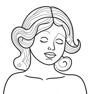 Venus mit hellen Wolken Ausmalbild | Venus Ausmalbild