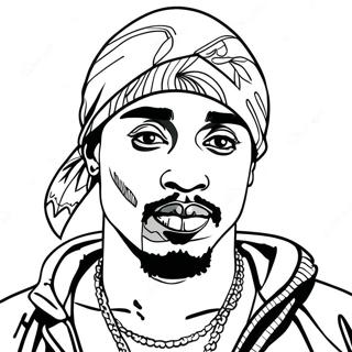 Tupac Shakur Ausmalbild | Tupac Ausmalbild