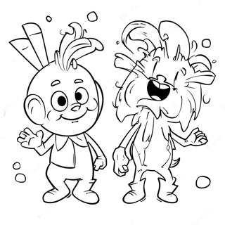 Stinkige und Schmutzige Charaktere Ausmalbild | Stinkig und Schmutzig Ausmalbild