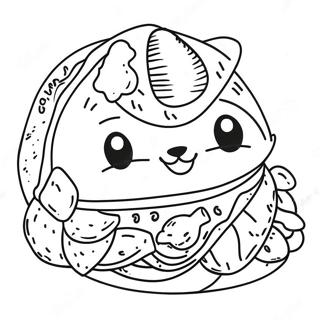 Taco Katze Ausmalbild | Taco Katze Ausmalbild