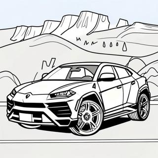 Lamborghini Urus Ausmalbild | Lamborghini Urus Ausmalbild