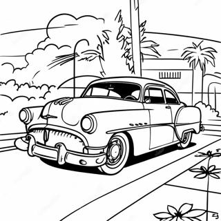 1950er Retro Malvorlagen