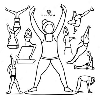 Lululemon Yoga-Posen Ausmalbild | Lululemon Ausmalbild