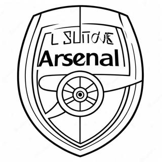 Arsenal Logo Ausmalbild | Arsenal Ausmalbild