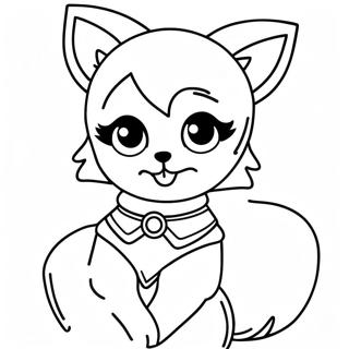 Niedliches Fuchs Anime Mädchen Ausmalbild | Fuchs Anime Mädchen Ausmalbild