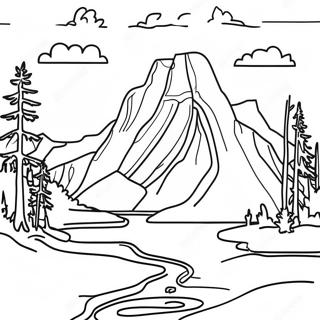 Yellowstone Nationalpark Ausmalbild | Yellowstone Ausmalbild