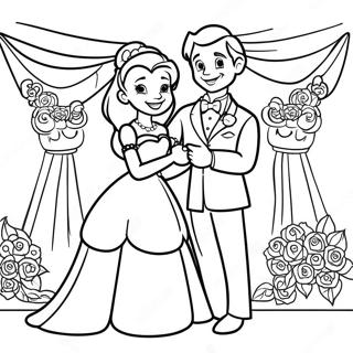 Disney Hochzeit Ausmalbild | Disney Hochzeit Ausmalbild
