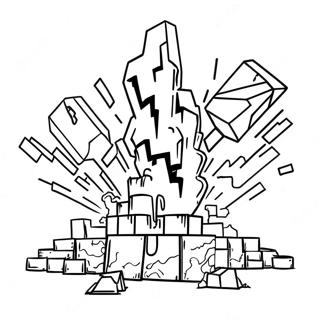 Explosives Minecraft TNT Ausmalbild | Minecraft TNT Ausmalbild