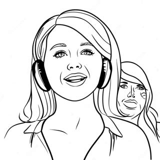 Frau Rachel singt mit Freunden Ausmalbild | Frau Rachel Ausmalbild