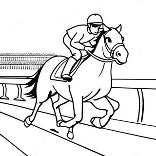 Aufregende Derby-Rennen Ausmalbild | Derby Ausmalbild