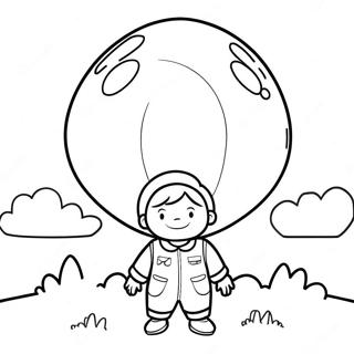 Ballon Junge Ausmalbild | Ballon Junge Ausmalbild