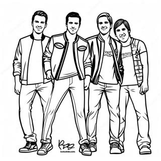 Big Time Rush Ausmalbild | Big Time Rush Ausmalbild