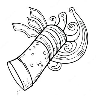 Rosh Hashanah Schofarblasen Ausmalbild | Rosch Haschana Ausmalbild