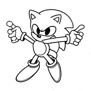 Sonic Prime Actionszene Ausmalbild | Sonic Prime Neun Ausmalbild