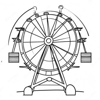 Karneval Riesenrad Ausmalbild | Karneval Ausmalbild