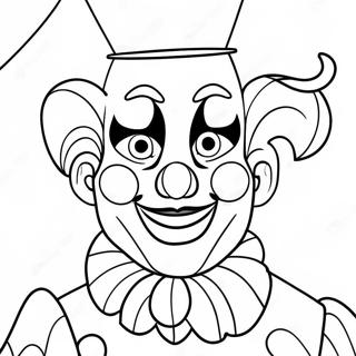 Bunte Karnevalsklowns Ausmalbild | Karneval Ausmalbild