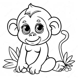 Süßer Baby-Orang-Utan Ausmalbild | Orang-Utan Ausmalbild