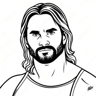 Seth Rollins WWE Ausmalbild | Seth Rollins WWE Ausmalbild