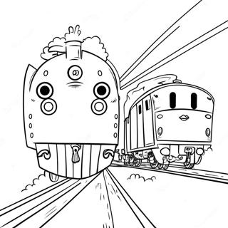 Percy mit Freunden Ausmalbild | Percy Ausmalbild