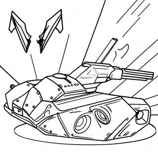 Fierce Battlebots in Aktion Ausmalbild | Kampfroboter Ausmalbild