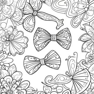 Bunte Fliege Ausmalbild | Krawatten Ausmalbild