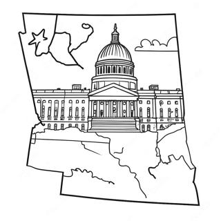 Umriss des Bundesstaates Missouri Ausmalbild | Missouri Ausmalbild