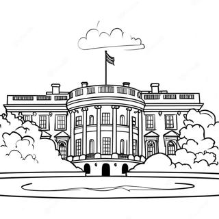 Weißes Haus Ausmalbild | Weißes Haus Ausmalbild