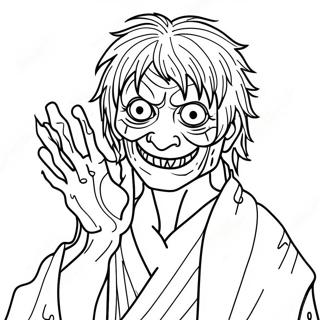 Shigaraki mit verfallenden Händen Ausmalbild | Shigaraki Ausmalbild