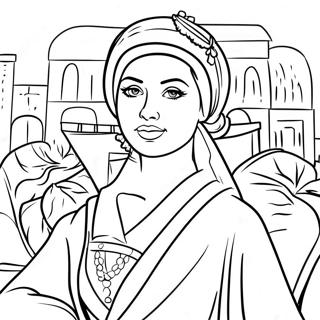 Ausmalbild zur Frauenhistorie | Frauen Geschichte Ausmalbild