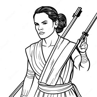 Rey in Aktion Ausmalbild | Rey Ausmalbild