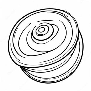 Buntes Yoyo in Bewegung Ausmalbild | Jojo Ausmalbild
