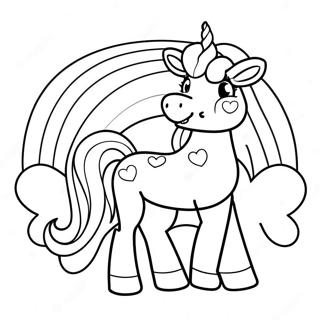 Rainbocorn Ausmalbild | Regenbogen-Einhorn Ausmalbild