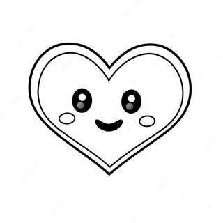 Niedliches Herz Emoji Ausmalbild | Herz Emoji Ausmalbild