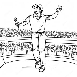 Polo G Auf der Bühne Ausmalbild | Polo G Ausmalbild
