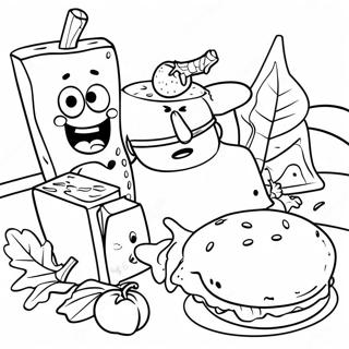 SpongeBob Erntedankfest Ausmalbild | SpongeBob Erntedankfest Ausmalbild